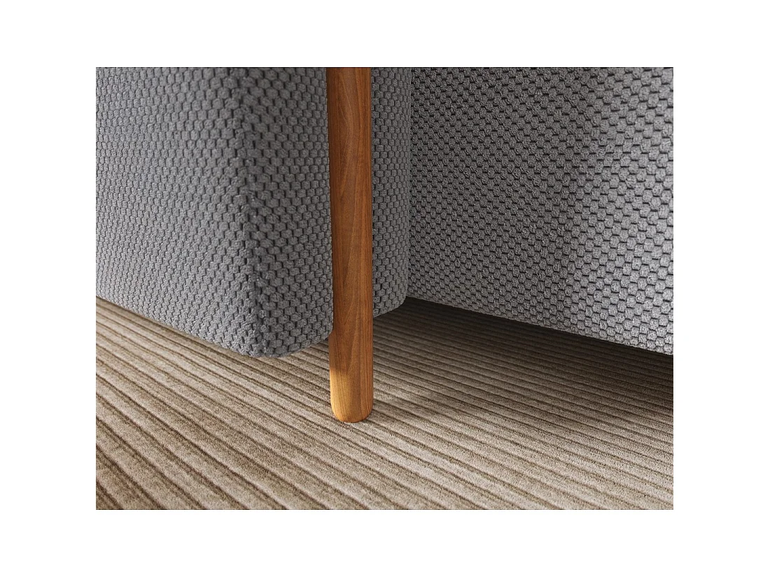 Canapé d'angle convertible ARVESSA gris foncé tissu nid d'abeille – Angle gauche