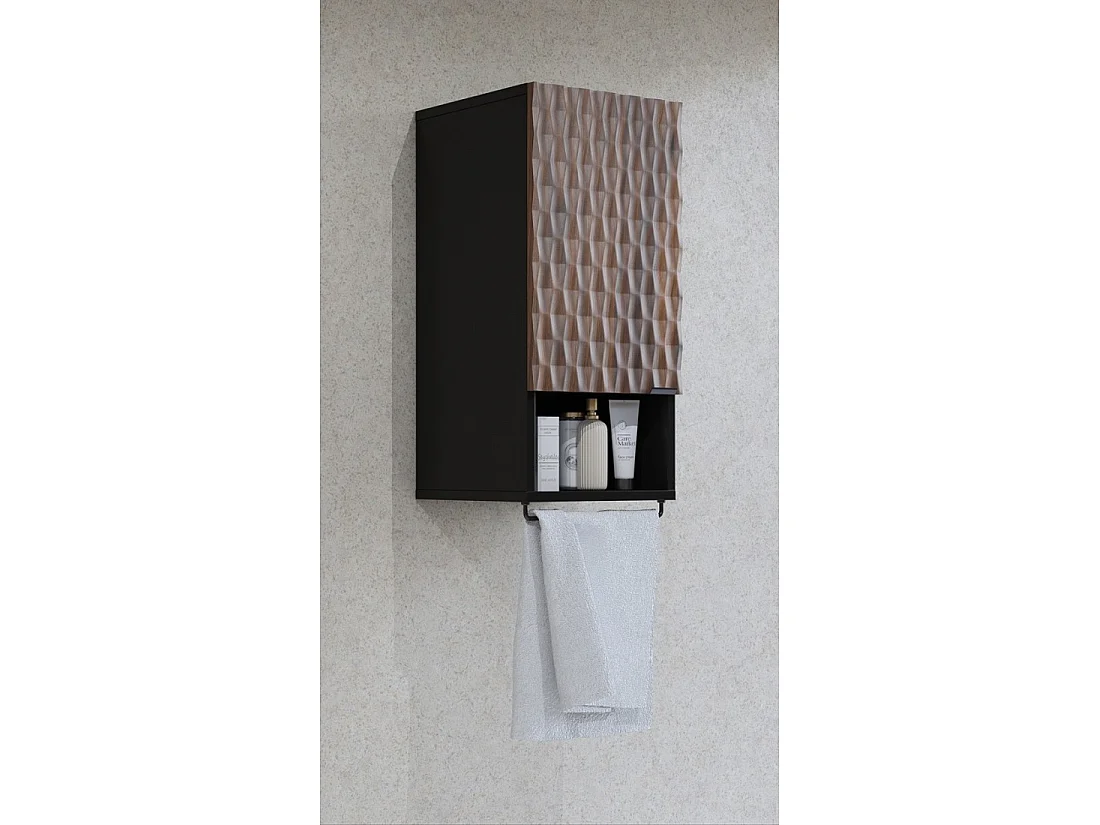 Möbel für Badezimmer Kollektion KING – Dunkle Eiche und Schwarz
