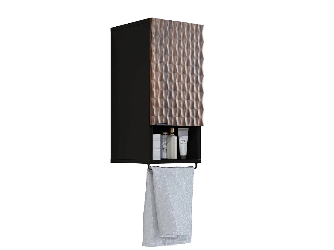 Möbel für Badezimmer Kollektion KING – Dunkle Eiche und Schwarz