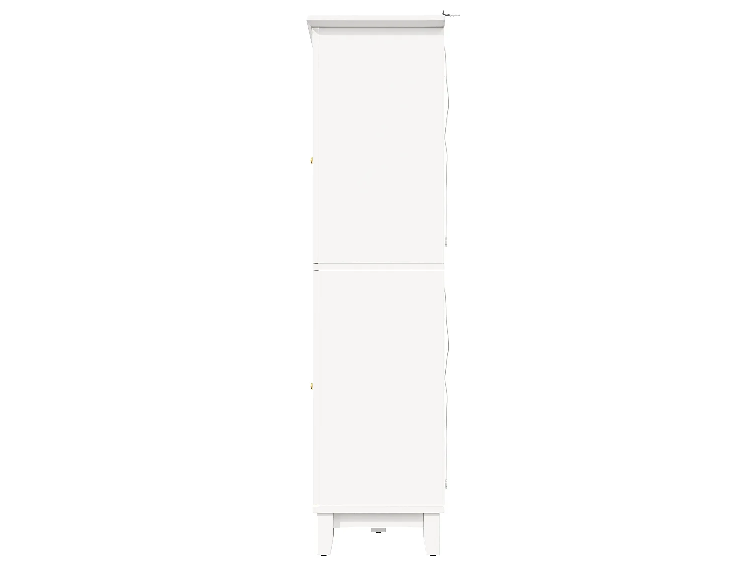 Vitrine branca com iluminação LED, 3 gavetas, prateleira em vidro e 4 portas em vidro, 120 x 40 x 180,5 cm