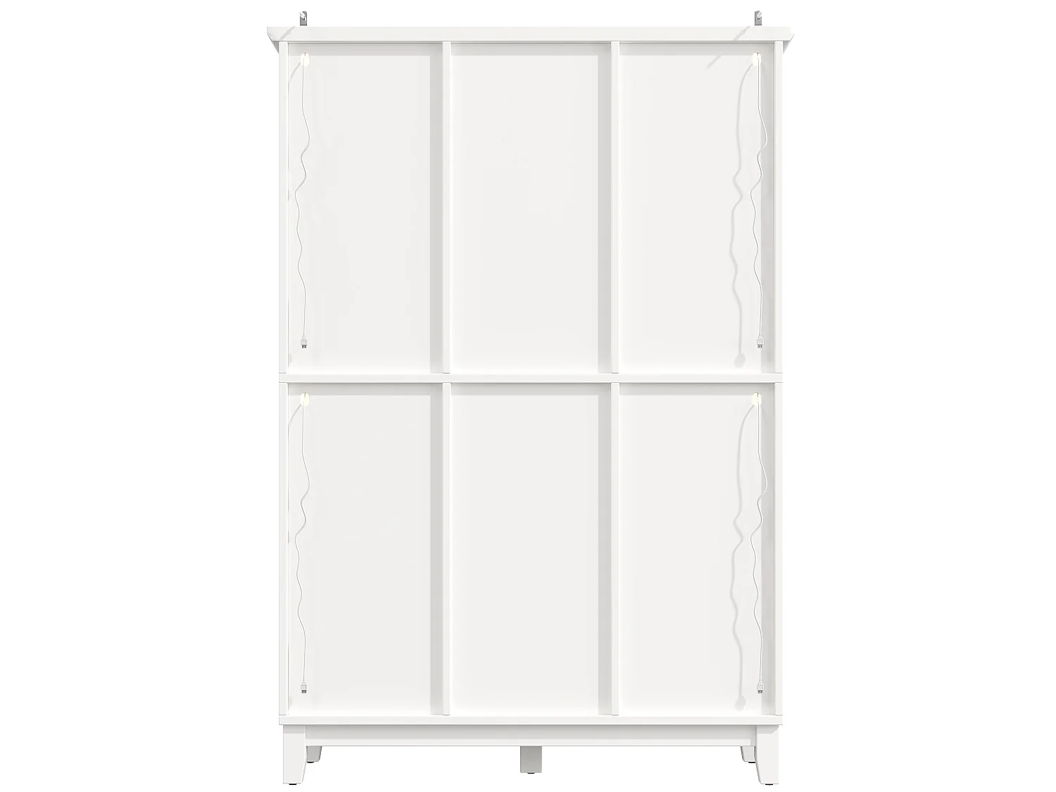 Vitrine branca com iluminação LED, 3 gavetas, prateleira em vidro e 4 portas em vidro, 120 x 40 x 180,5 cm
