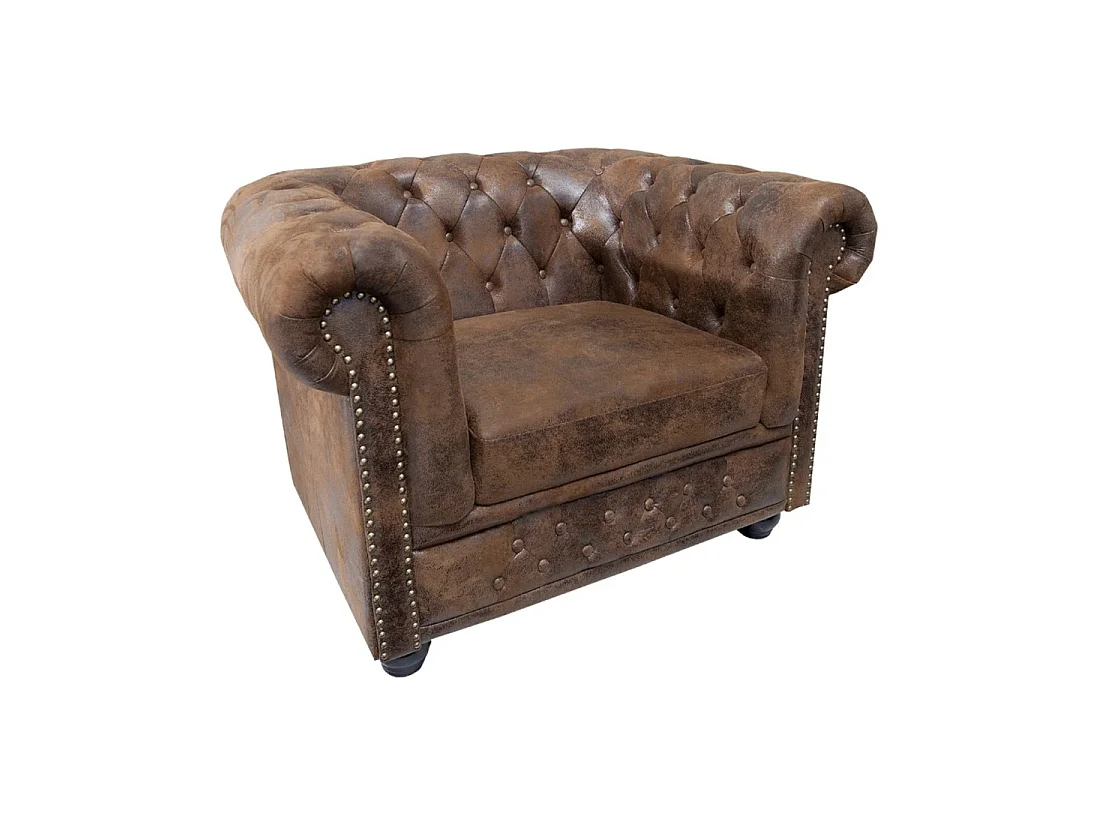 Fauteuil EDGAR – Marron – Style baroque