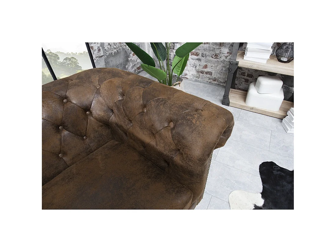 Fauteuil EDGAR – Marron – Style baroque