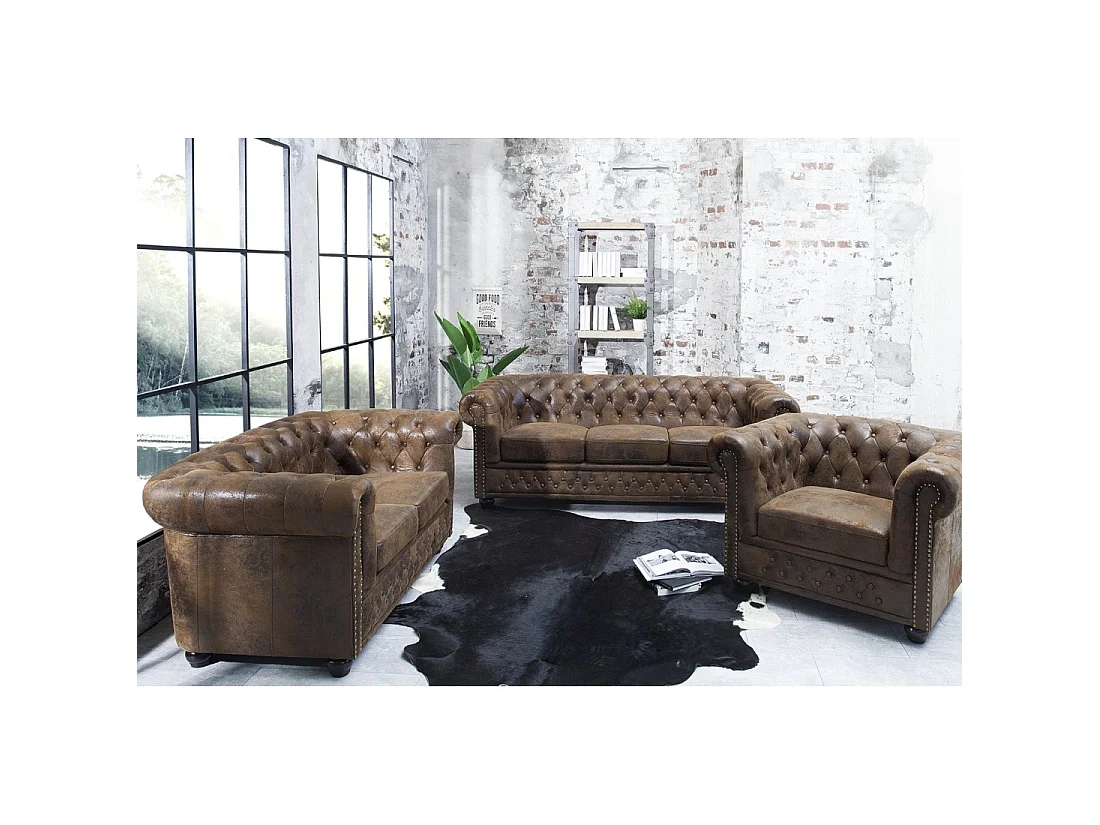 Fauteuil EDGAR – Marron – Style baroque