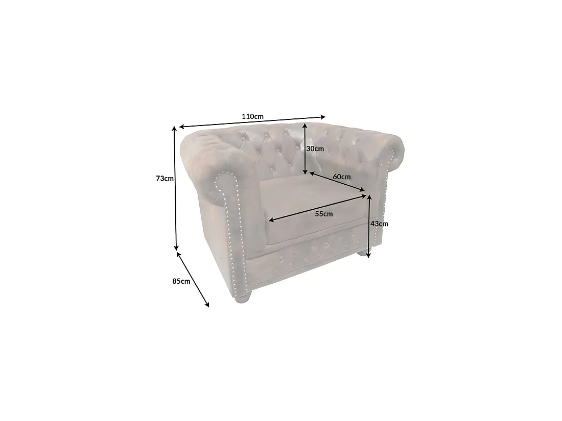 Fauteuil EDGAR – Bruin – Barokstijl