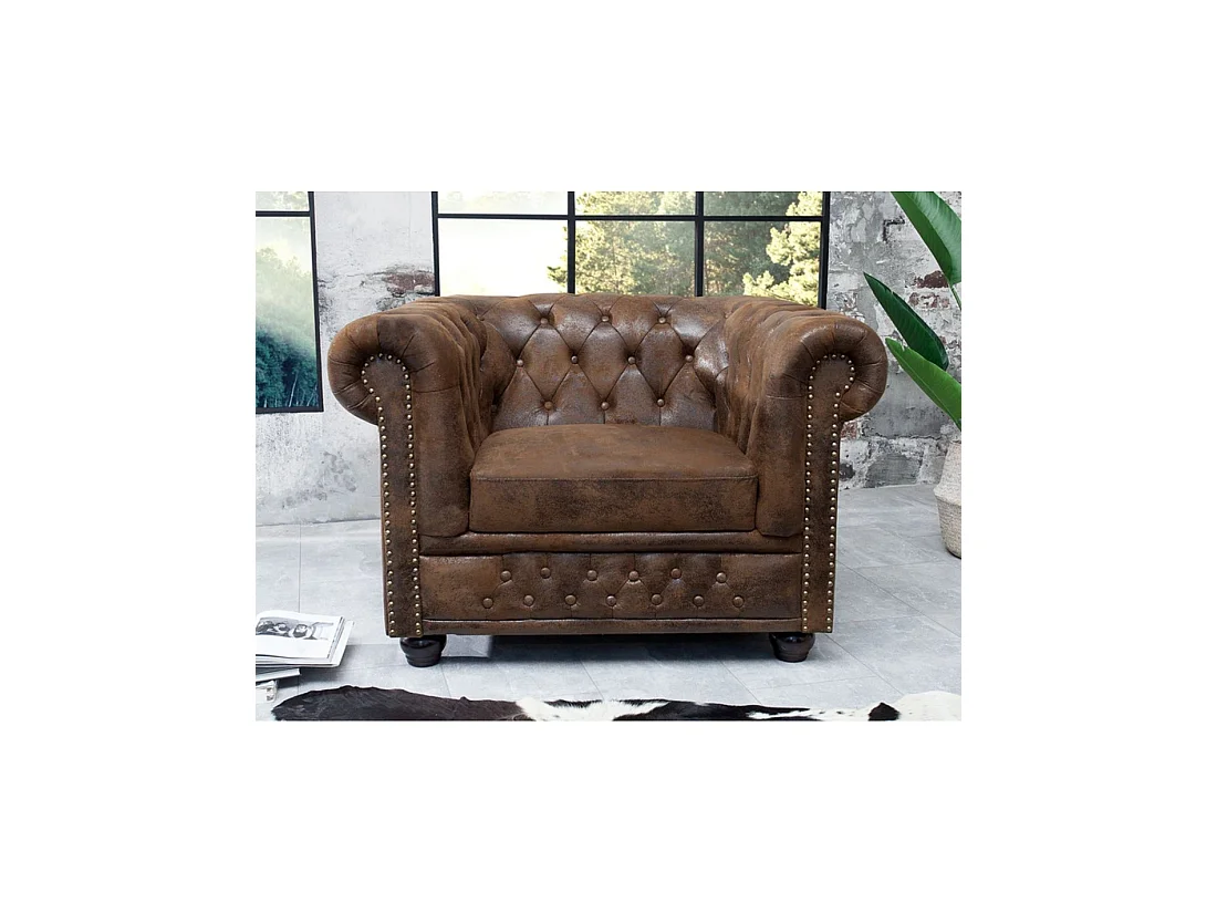 Fauteuil EDGAR – Bruin – Barokstijl