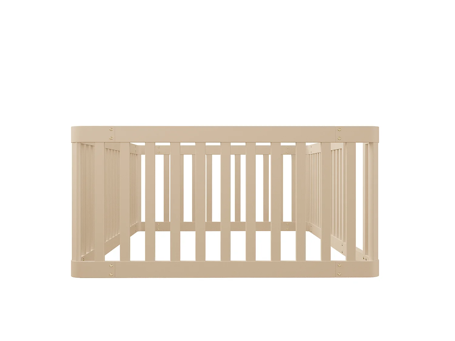 Lit enfant en bois 90x200 avec barrière, Sans sommier à lattes - Couleur bois