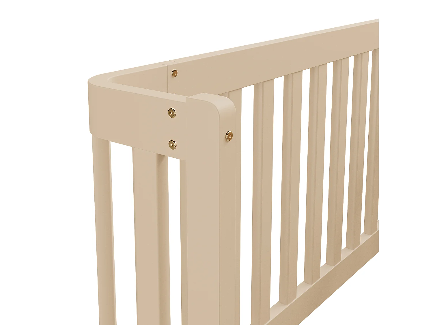 Lit enfant en bois 90x200 avec barrière, Sans sommier à lattes - Couleur bois