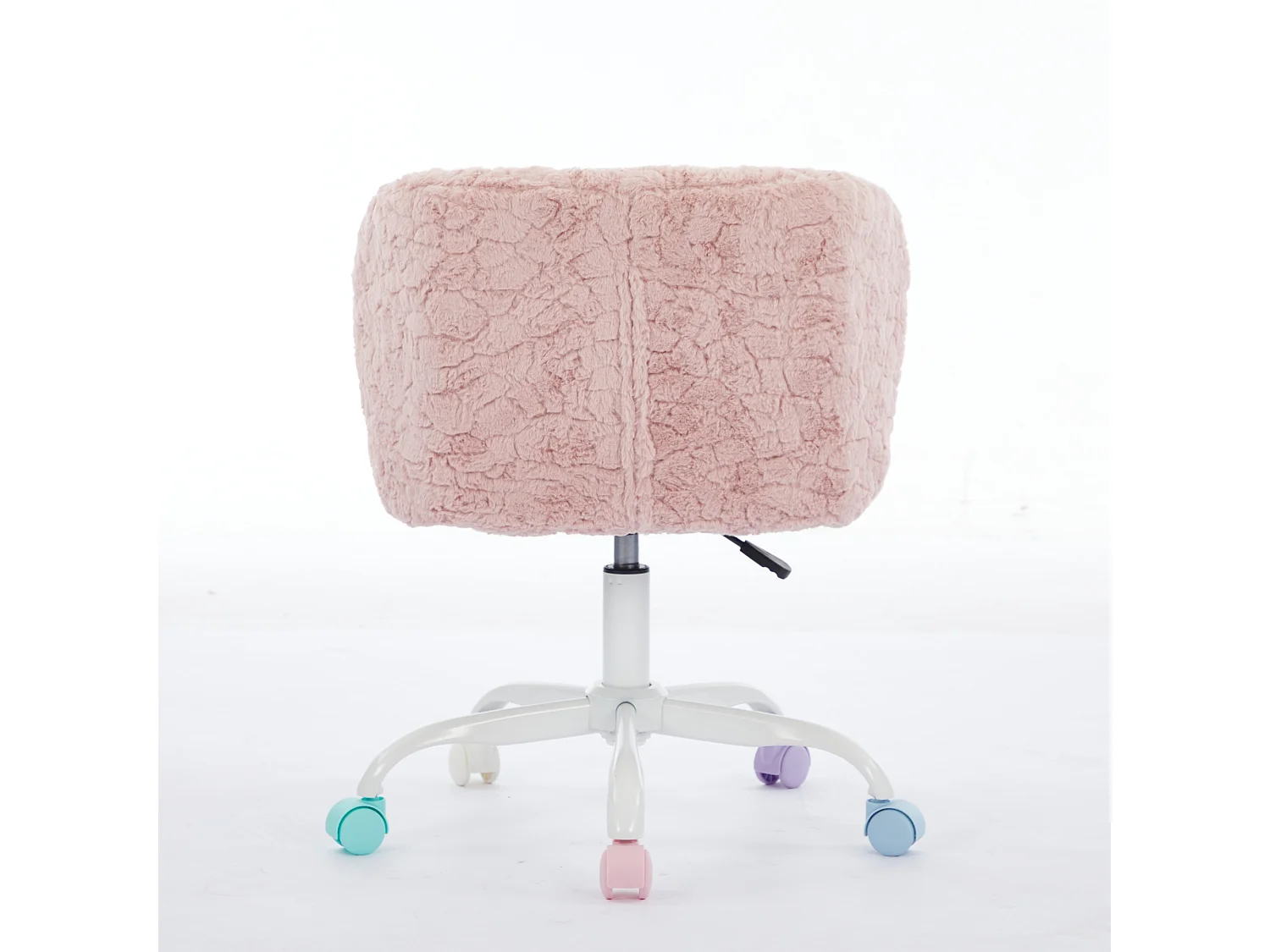 Chaise de bureau pivotante en tissu rose avec réglable hauteur - Pour chambre, bureau et dortoir