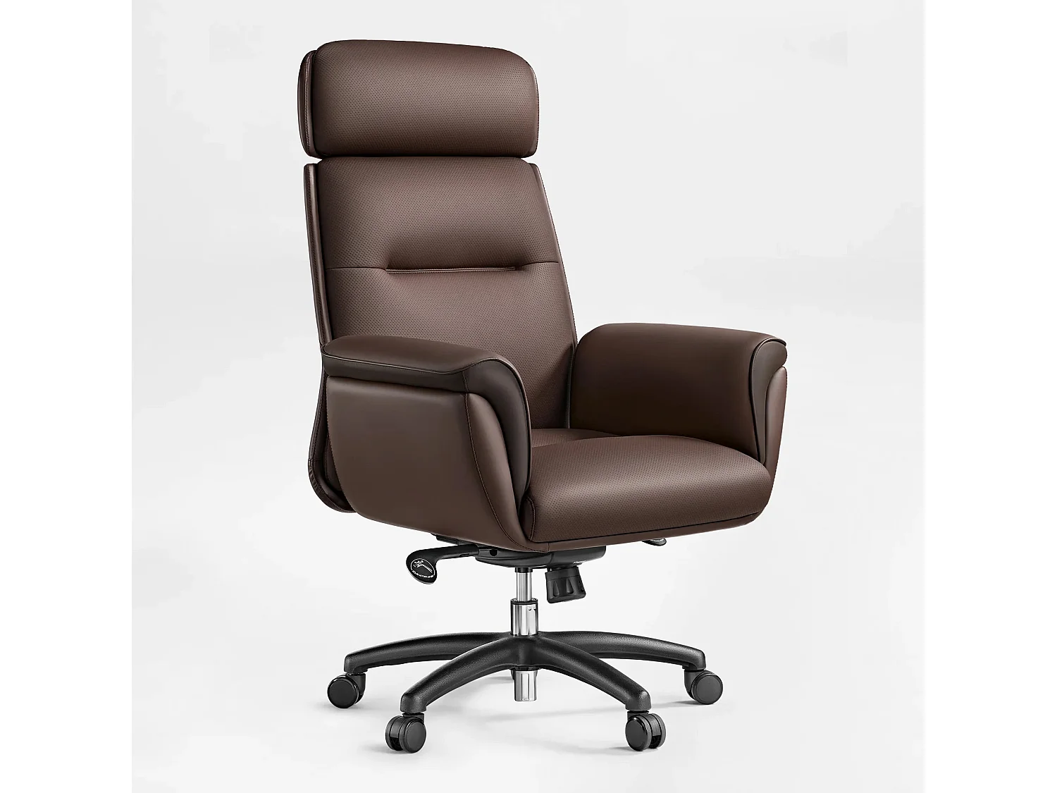 Fauteuil bureau cuir microfibre ergonomique, modèle direction confortable haut et spacieux. Pourvu d'appui-tête surélevé et garnissage bien rembourré, adapté