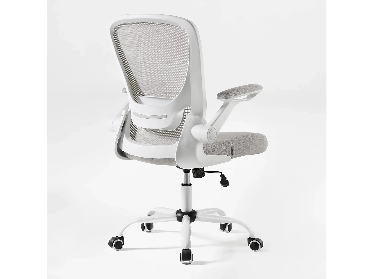 Chaise bureau ergonomique maille respirante, soutien lombaire réglable, accoudoirs rabattables