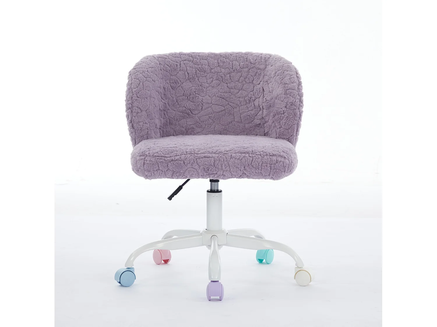 Chaise de bureau pivotante en tissu violet avec réglable hauteur - Pour chambre, bureau et dortoir