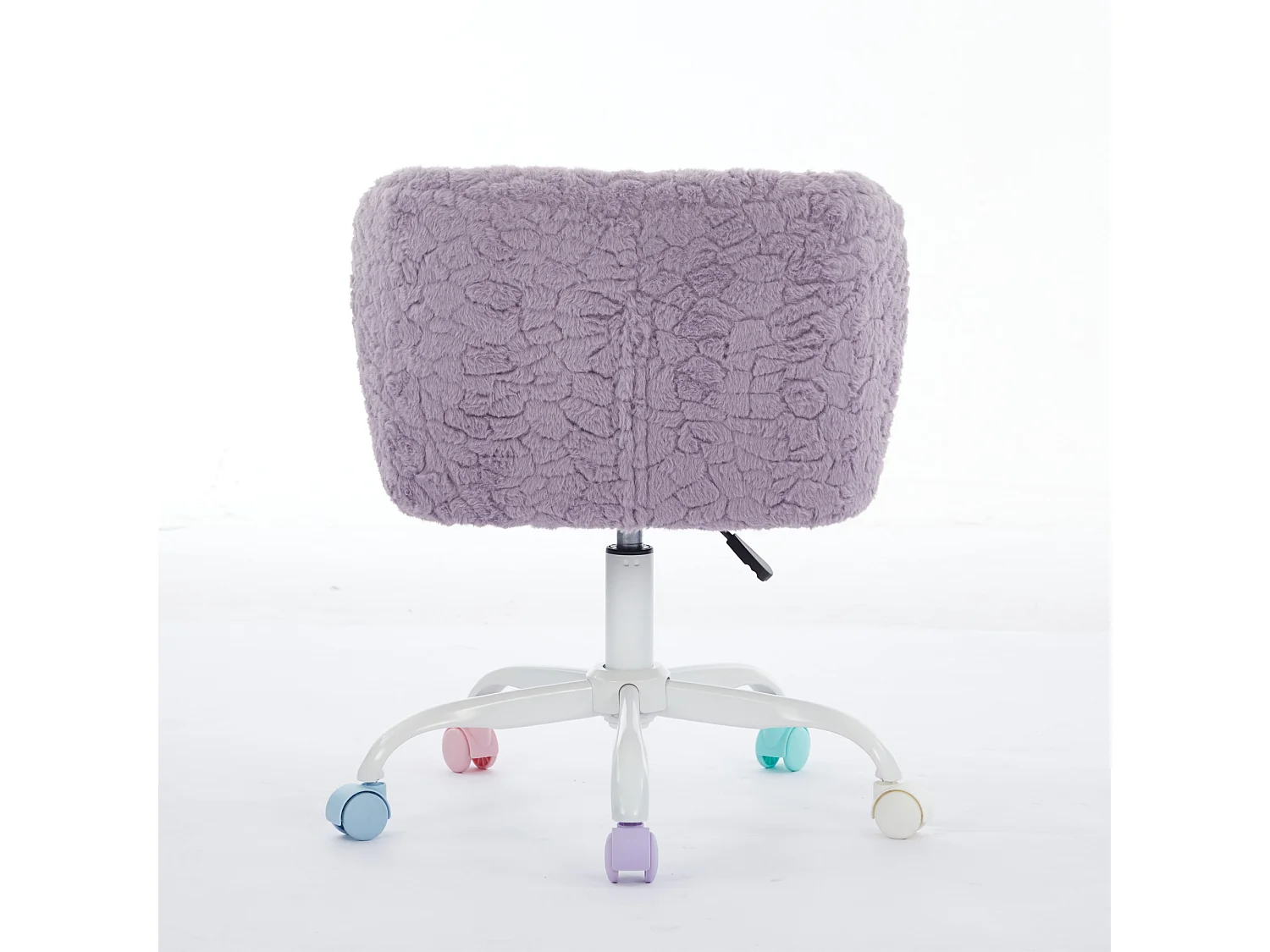 Chaise de bureau pivotante en tissu violet avec réglable hauteur - Pour chambre, bureau et dortoir