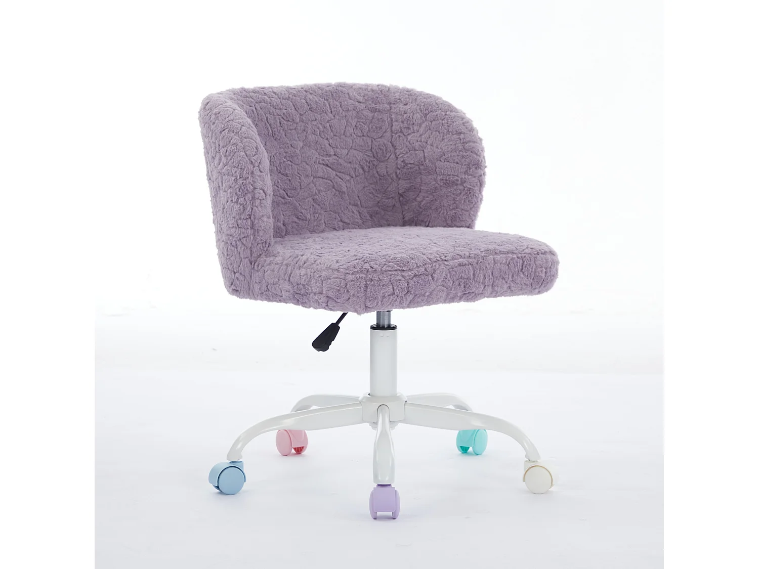 Chaise de bureau pivotante en tissu violet avec réglable hauteur - Pour chambre, bureau et dortoir