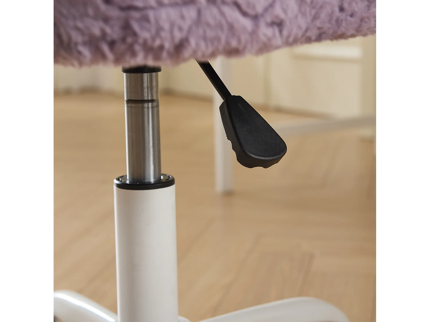 Chaise de bureau pivotante en tissu violet avec réglable hauteur - Pour chambre, bureau et dortoir