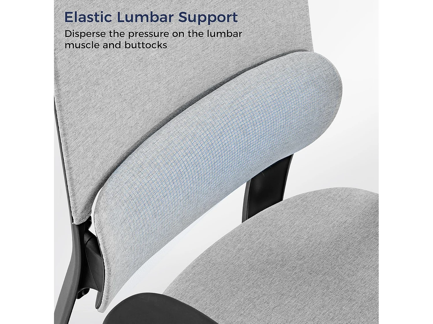 Chaise bureau ergonomique tissu, fauteuil avec appui-tête et soutien lombaire. Hauteur ajustable, inclinaison réglable de 100° à 120°, confort optimal