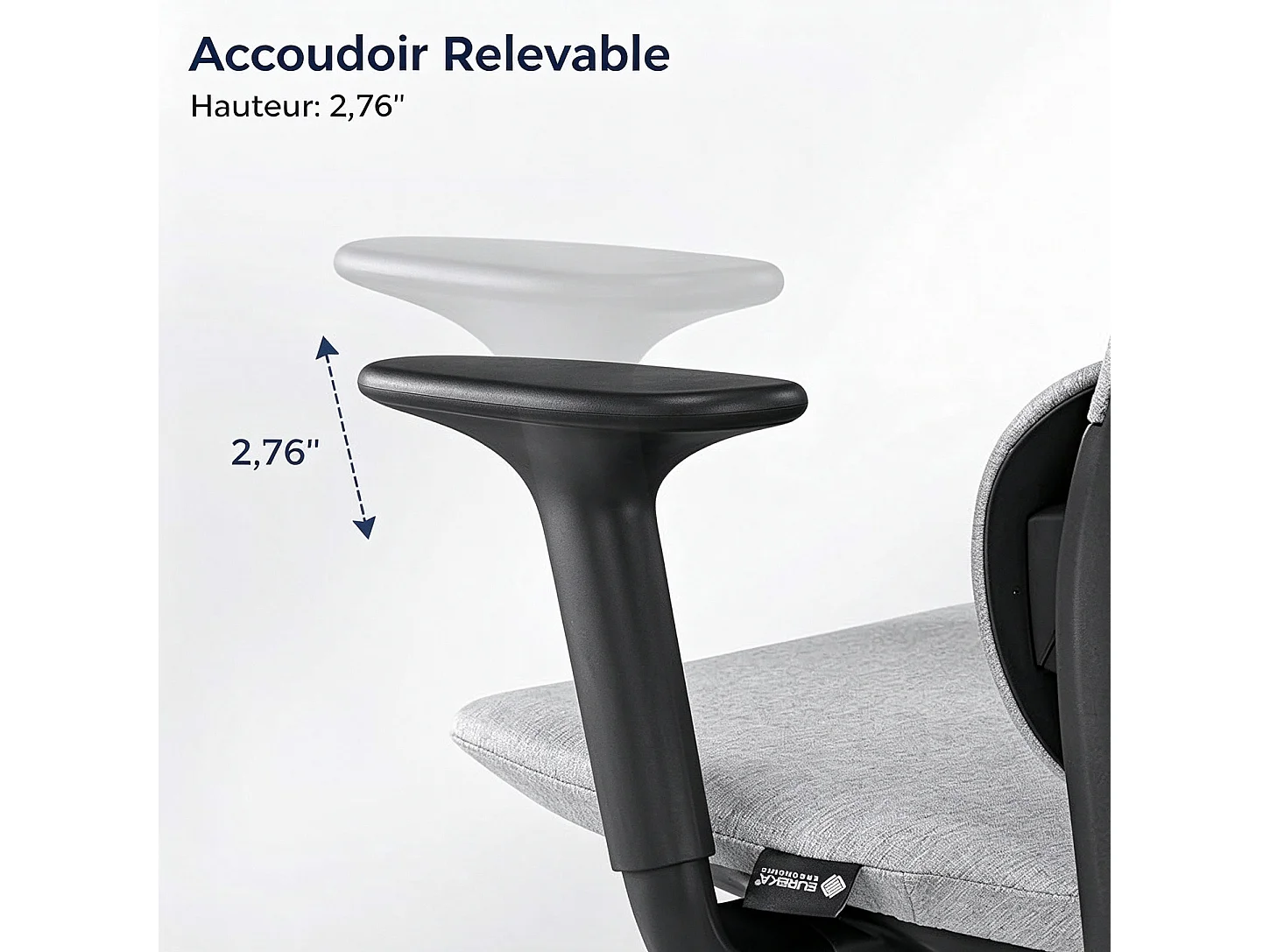 Eureka Ergonomic Chaise de bureau ergonomique Appui-tête, soutien lombaire, hauteur réglable