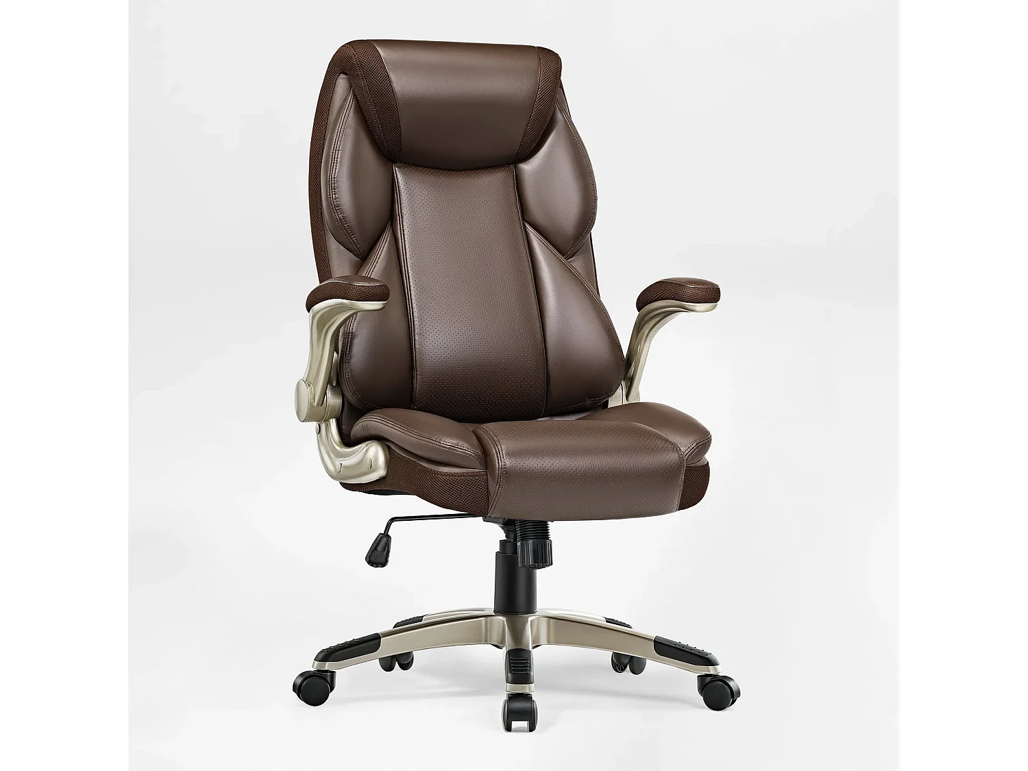Fauteuil bureau gaming simili cuir, accoudoirs rabattables. Haut dossier hauteur ajustable, rotation 360°, adapté usage domestique et professionnel
