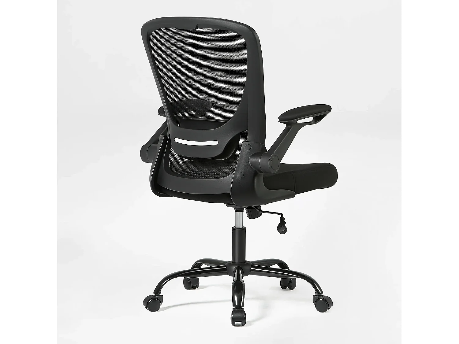 Chaise bureau ergonomique maille respirante, soutien lombaire réglable, accoudoirs rabattables