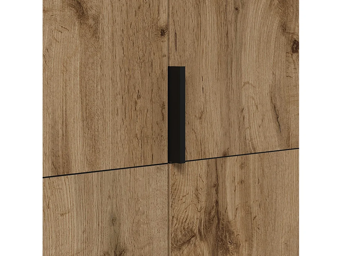 Armario CALMIA de roble natural 90 cm con armario y estanterías