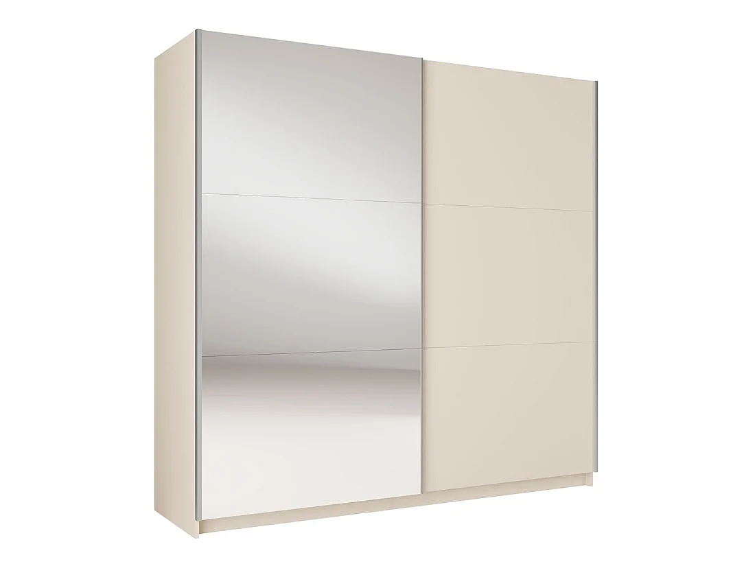 Armario ARSALA 2 puertas correderas con espejo beige arena 200 cm