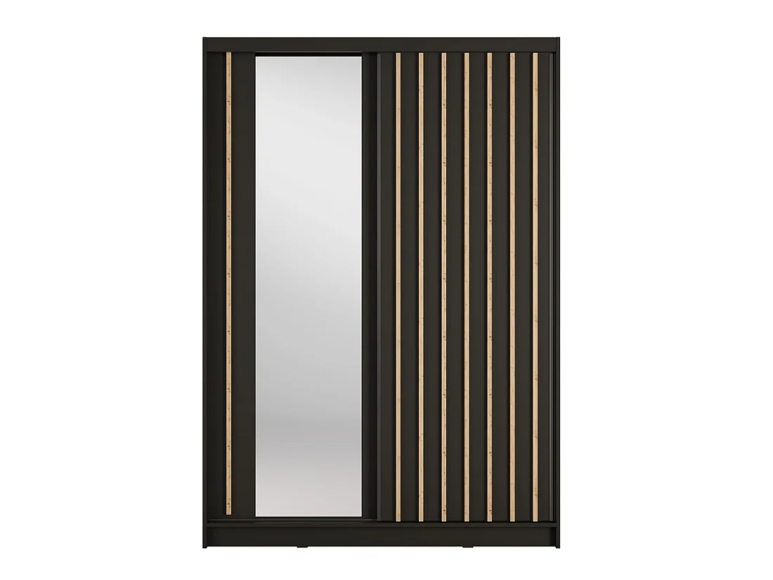 Armario KAZU 2 puertas correderas con espejo gris grafito 155 cm