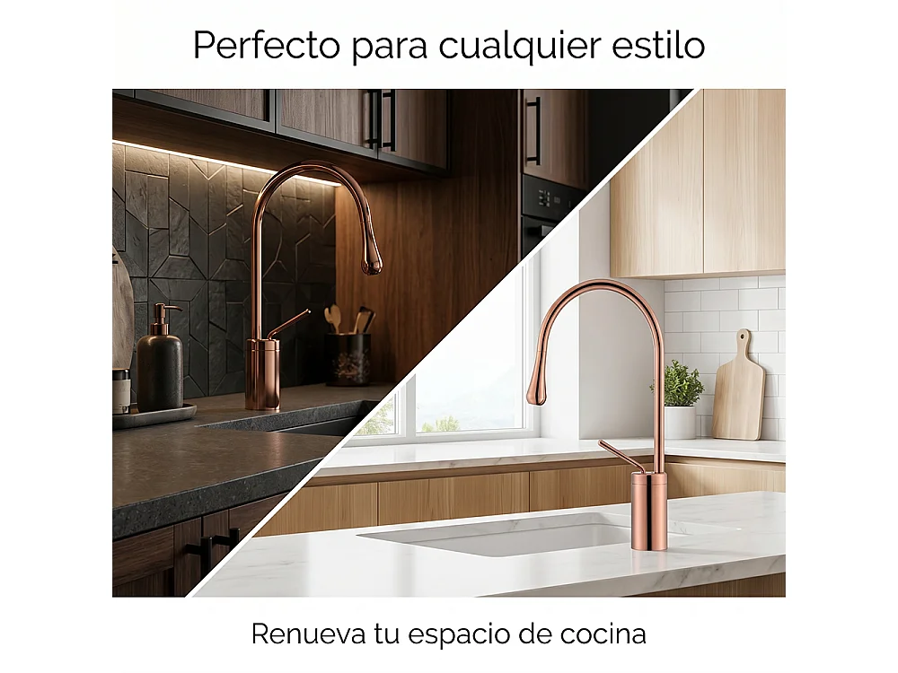 Robinet de salle de bain mitigeur lavabo demi-haut rotation 360 degrés moderne cygne Rose doré