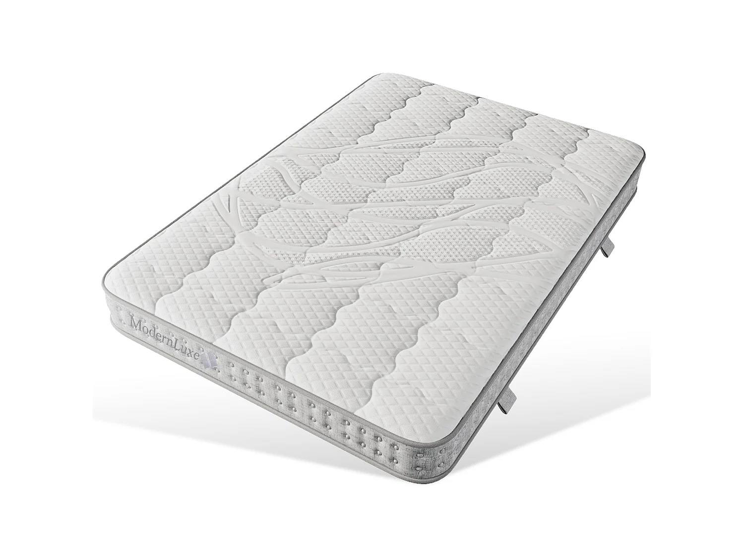 Tonnentaschenfederkernmatratze 140 x 200 cm - Härtegrad H3 - einzeln in 7 Zonen verpackt - 15 cm Kaltschaum - OEKO-TEX zertifiziert - Weiß