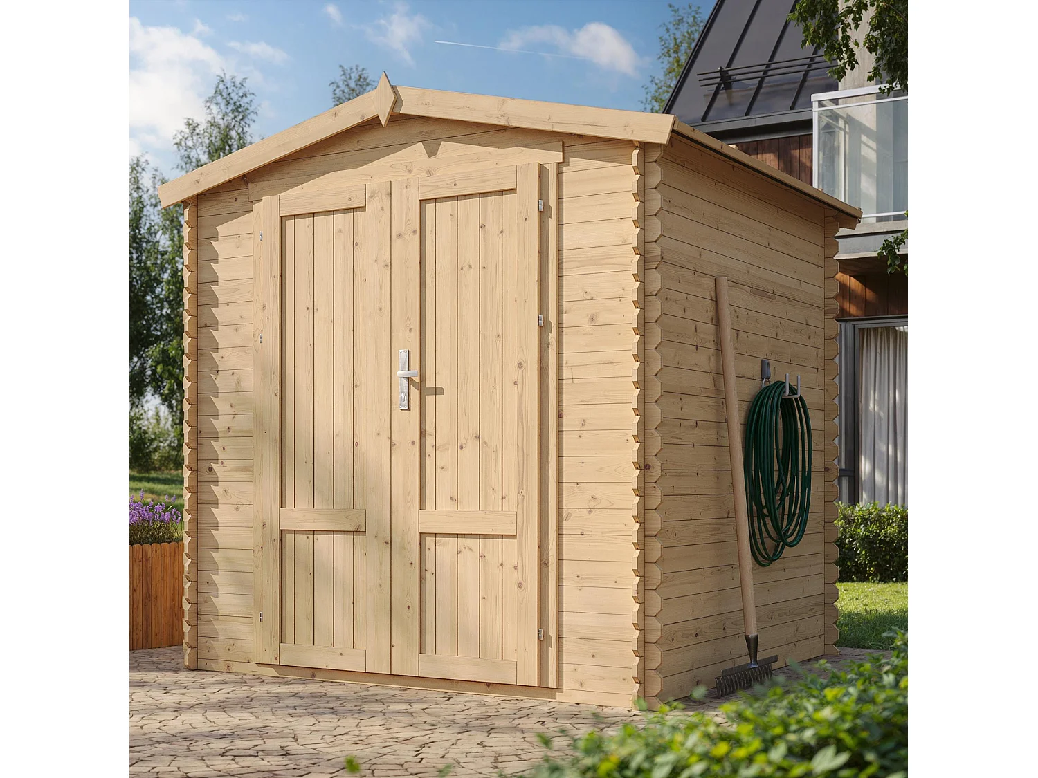 Holz Gartenhaus - 206x216xH218 cm - 3.53 m² - M343F1
