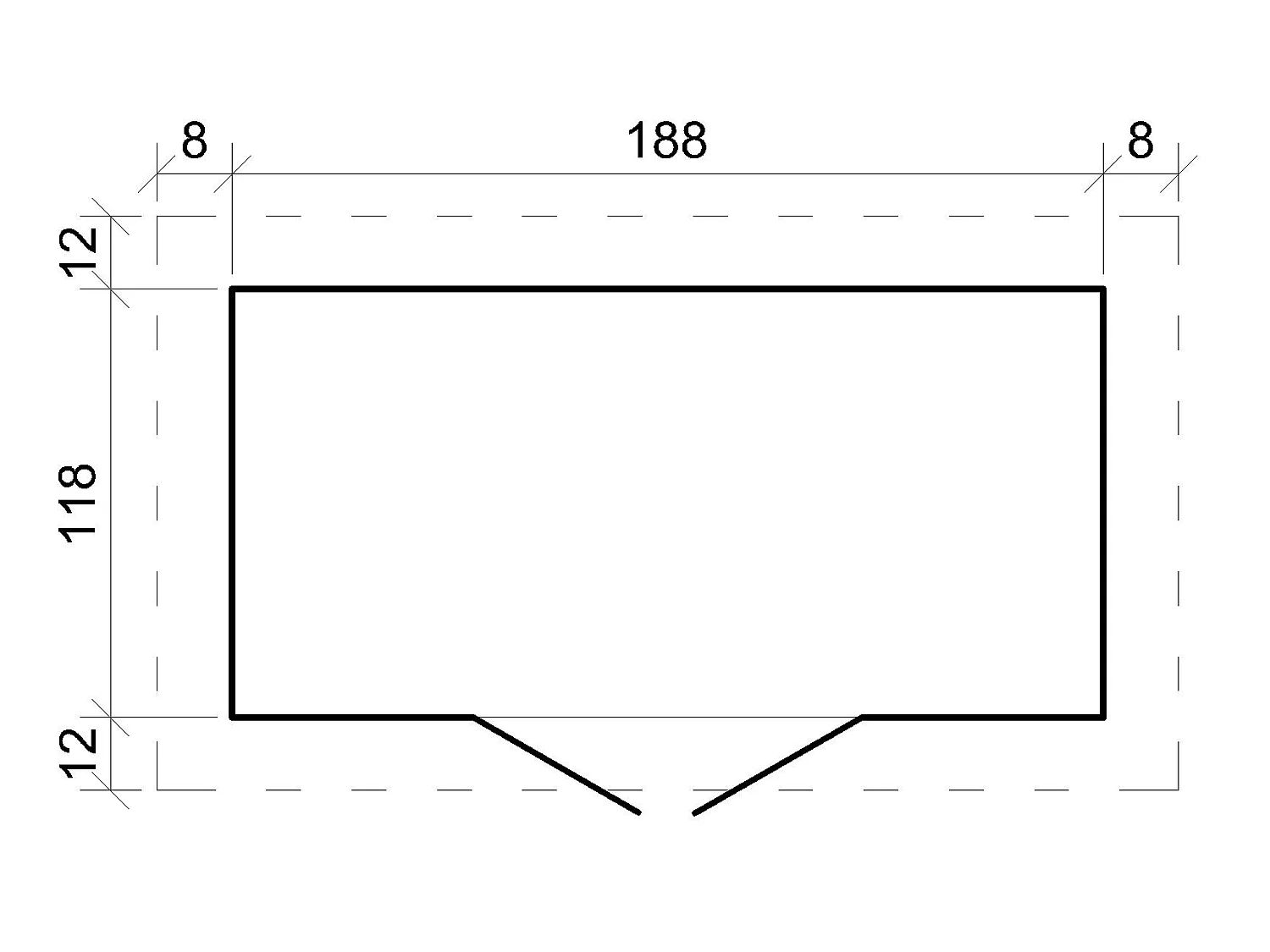 Abri de Jardin en Bois - 142x204xH200 cm / 2.22 m² - M311C1