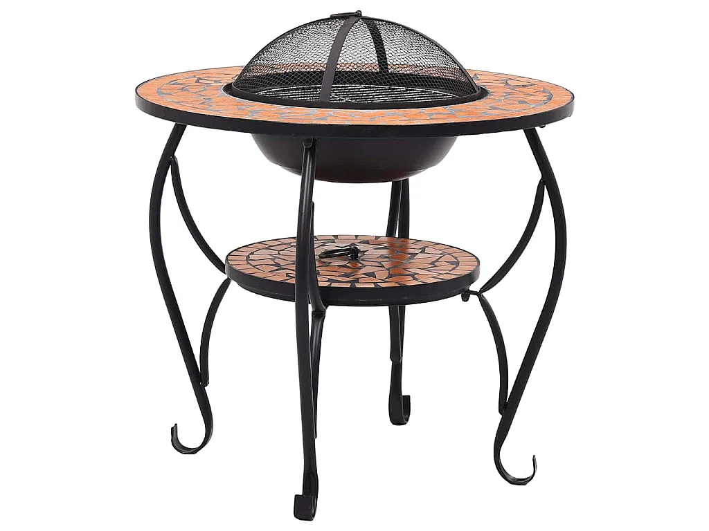 Table de foyer mosaïque Terre cuite 68 cm Céramique