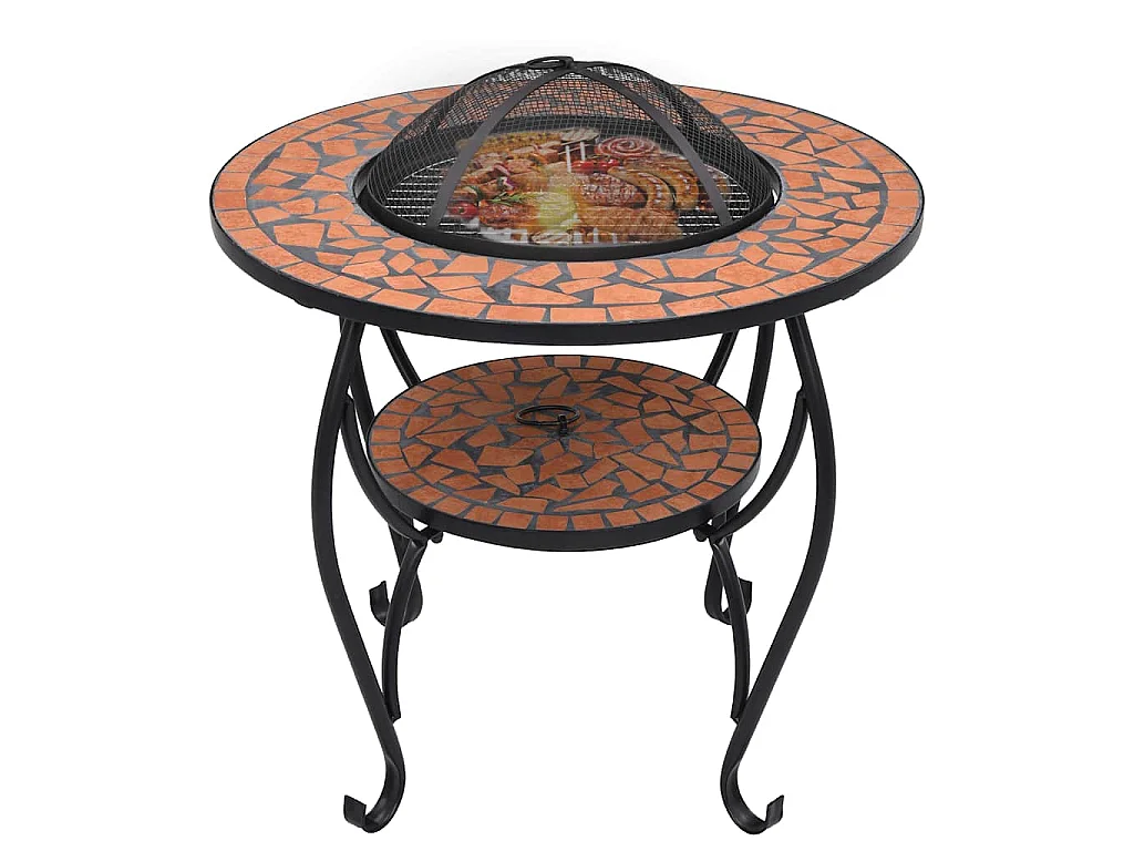 Table de foyer mosaïque Terre cuite 68 cm Céramique