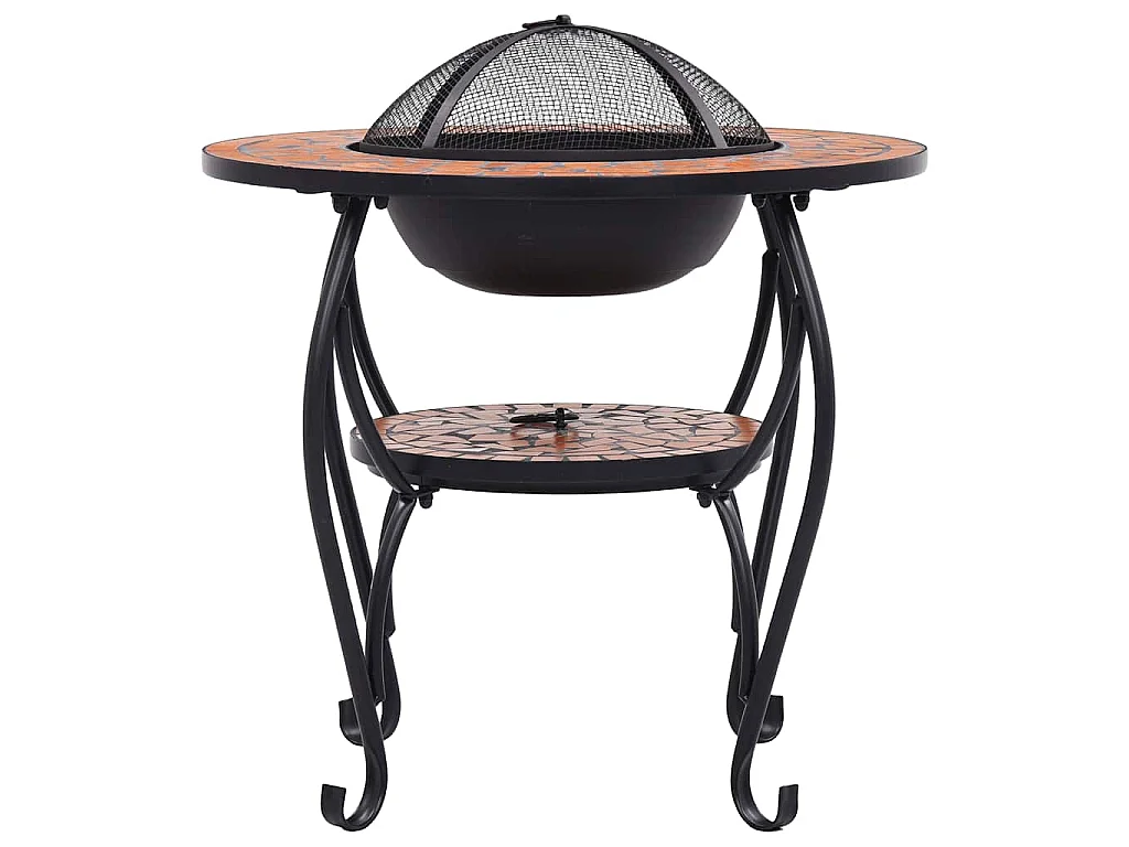 Table de foyer mosaïque Terre cuite 68 cm Céramique