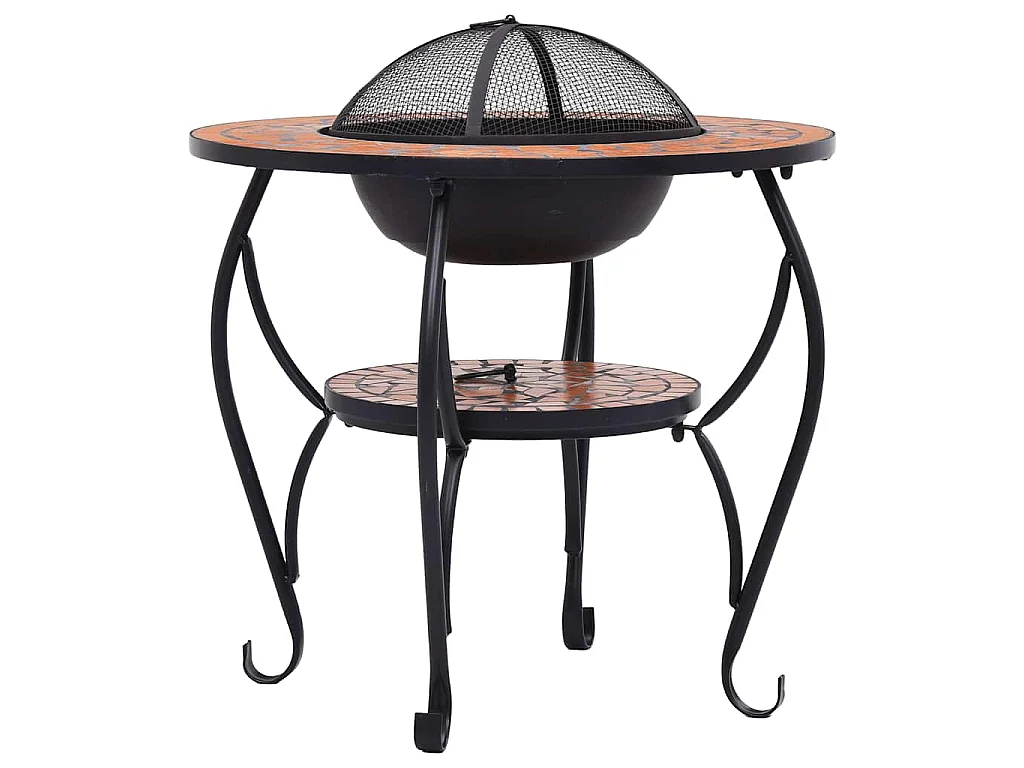 Table de foyer mosaïque Terre cuite 68 cm Céramique