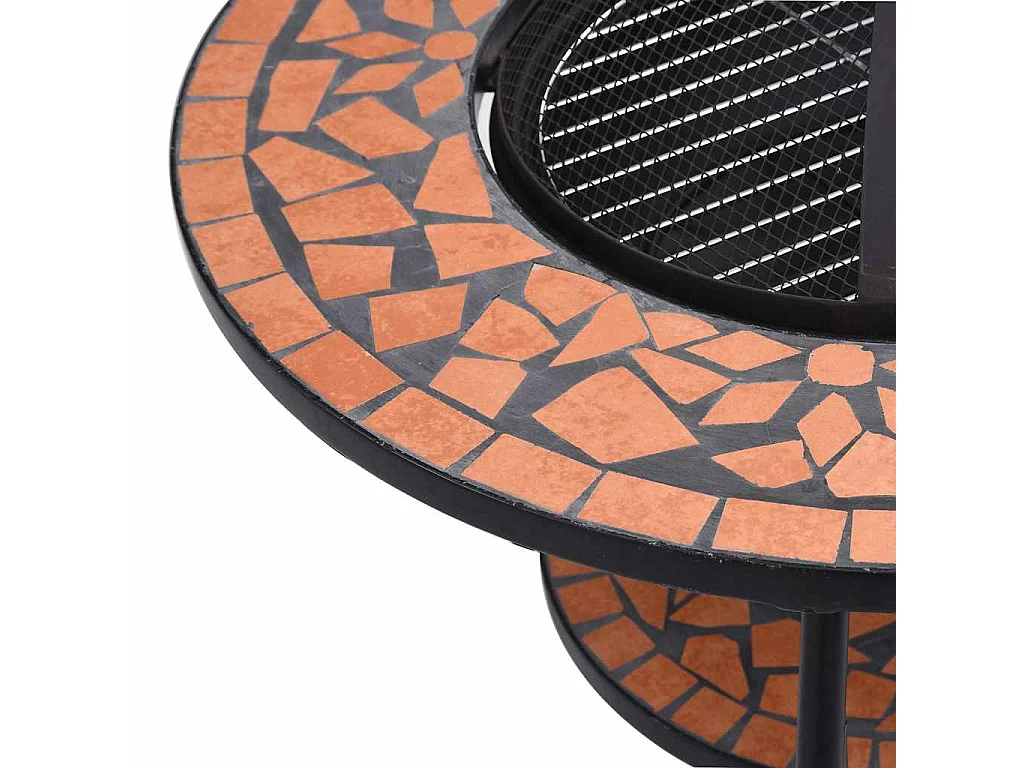 Table de foyer mosaïque Terre cuite 68 cm Céramique