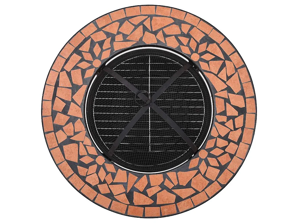Table de foyer mosaïque Terre cuite 68 cm Céramique