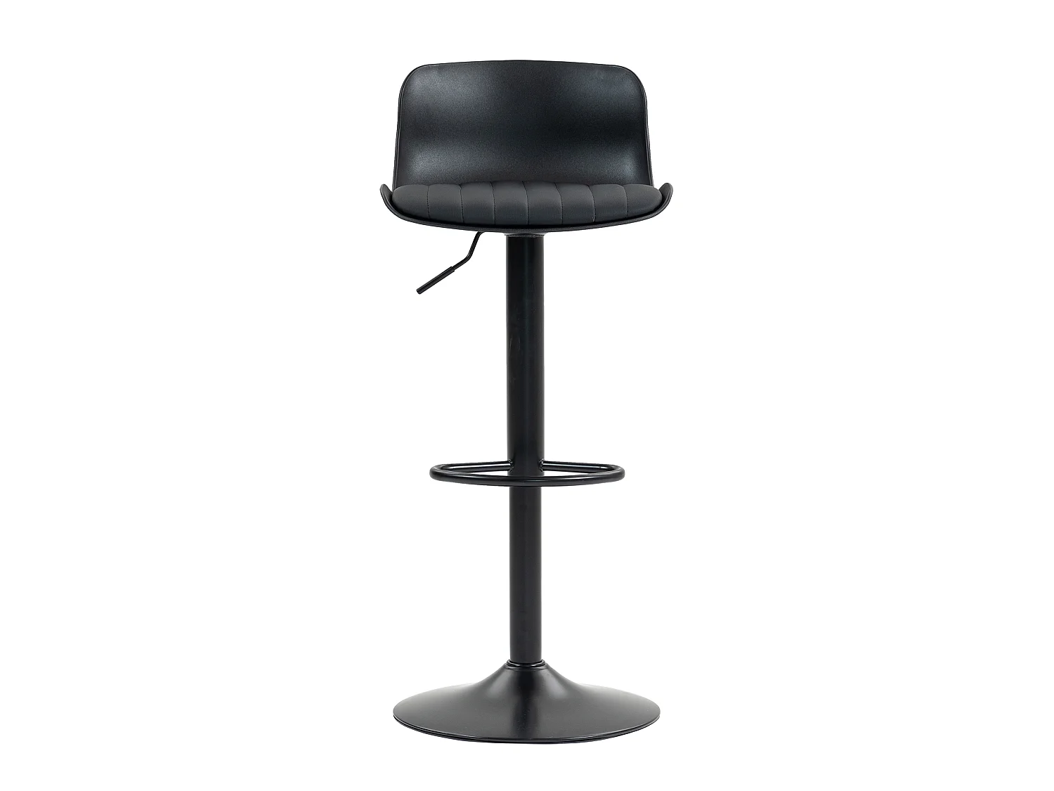 Lot de 2 tabourets de bar pivotants noir réglables hauteur - Dossier en plastique
