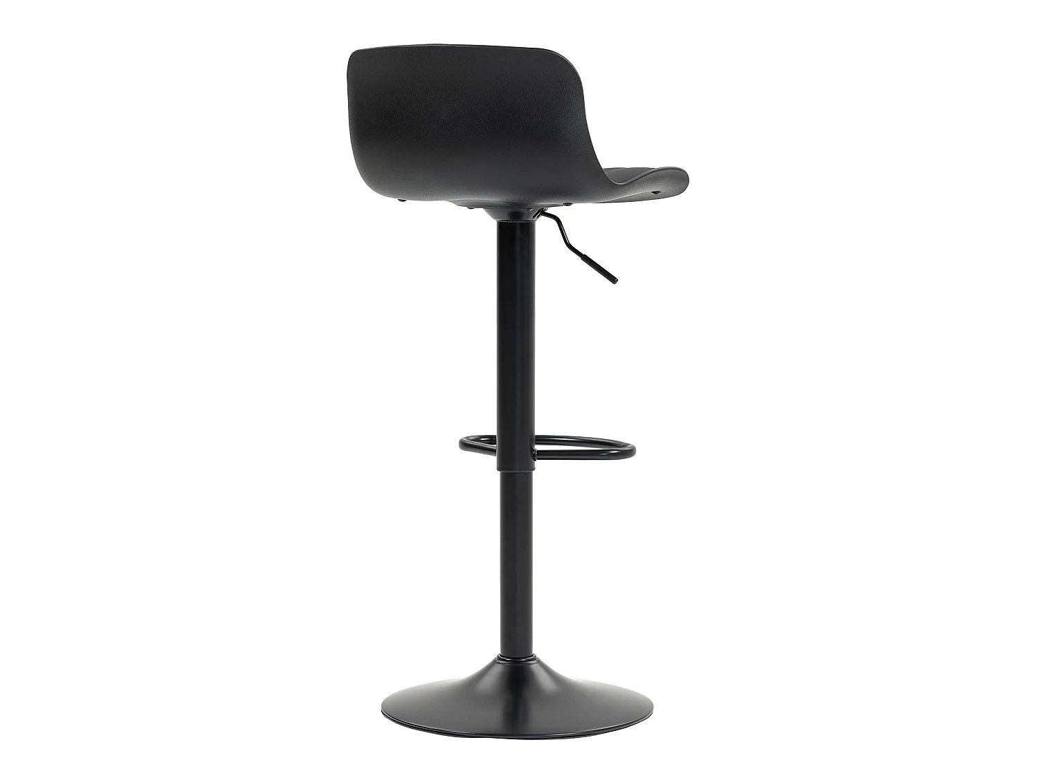 Lot de 2 tabourets de bar pivotants noir réglables hauteur - Dossier en plastique