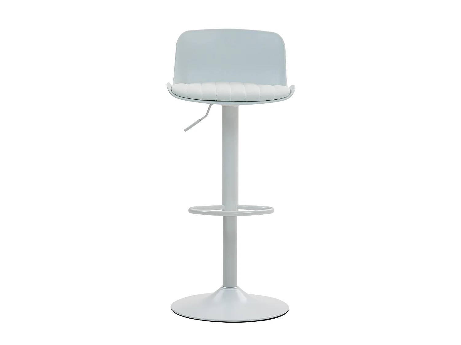 Lot de 2 tabourets de bar blanc pivotants réglables hauteur - Dossier en plastique