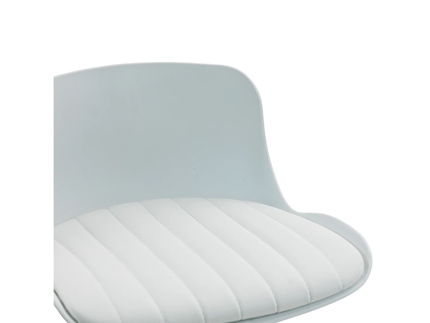 Lot de 2 tabourets de bar blanc pivotants réglables hauteur - Dossier en plastique