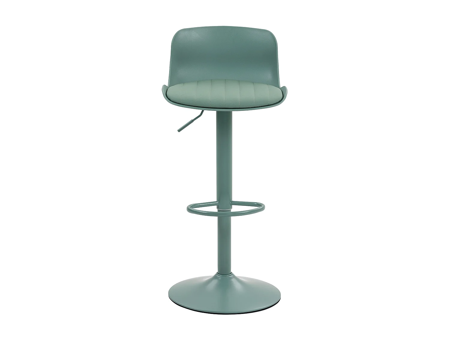 Lot de 2 tabourets de bar pivotants réglables hauteur - Dossier en plastique - Vert menthe
