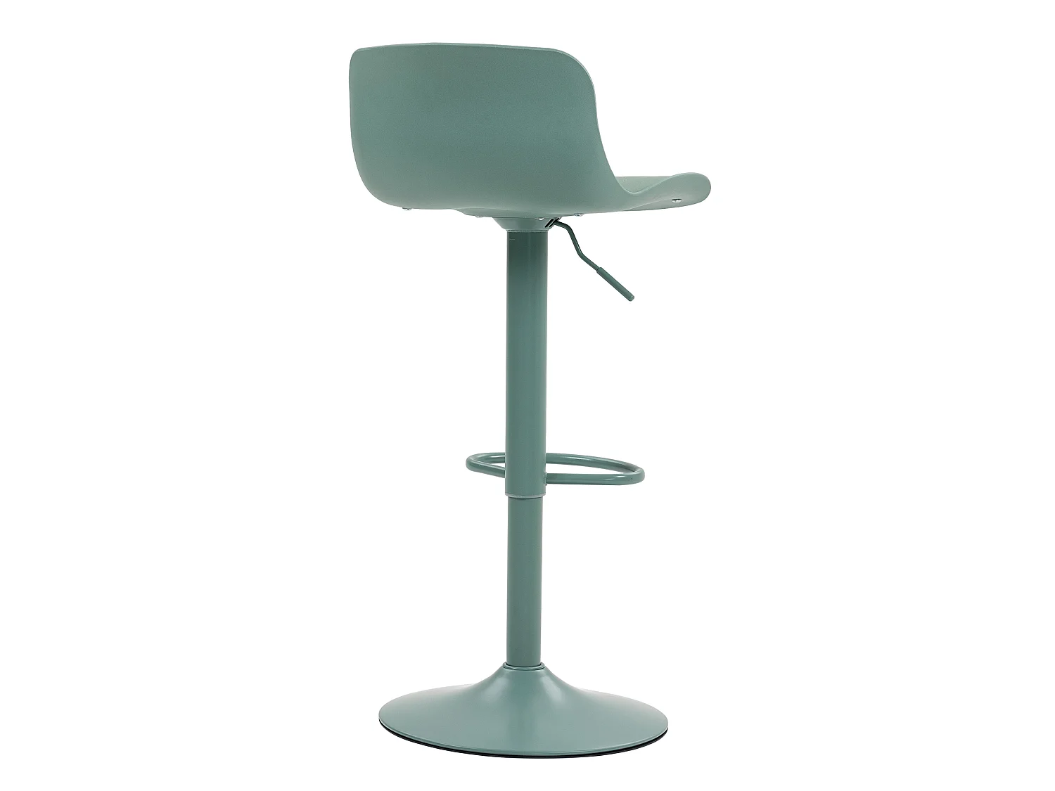Lot de 2 tabourets de bar pivotants réglables hauteur - Dossier en plastique - Vert menthe