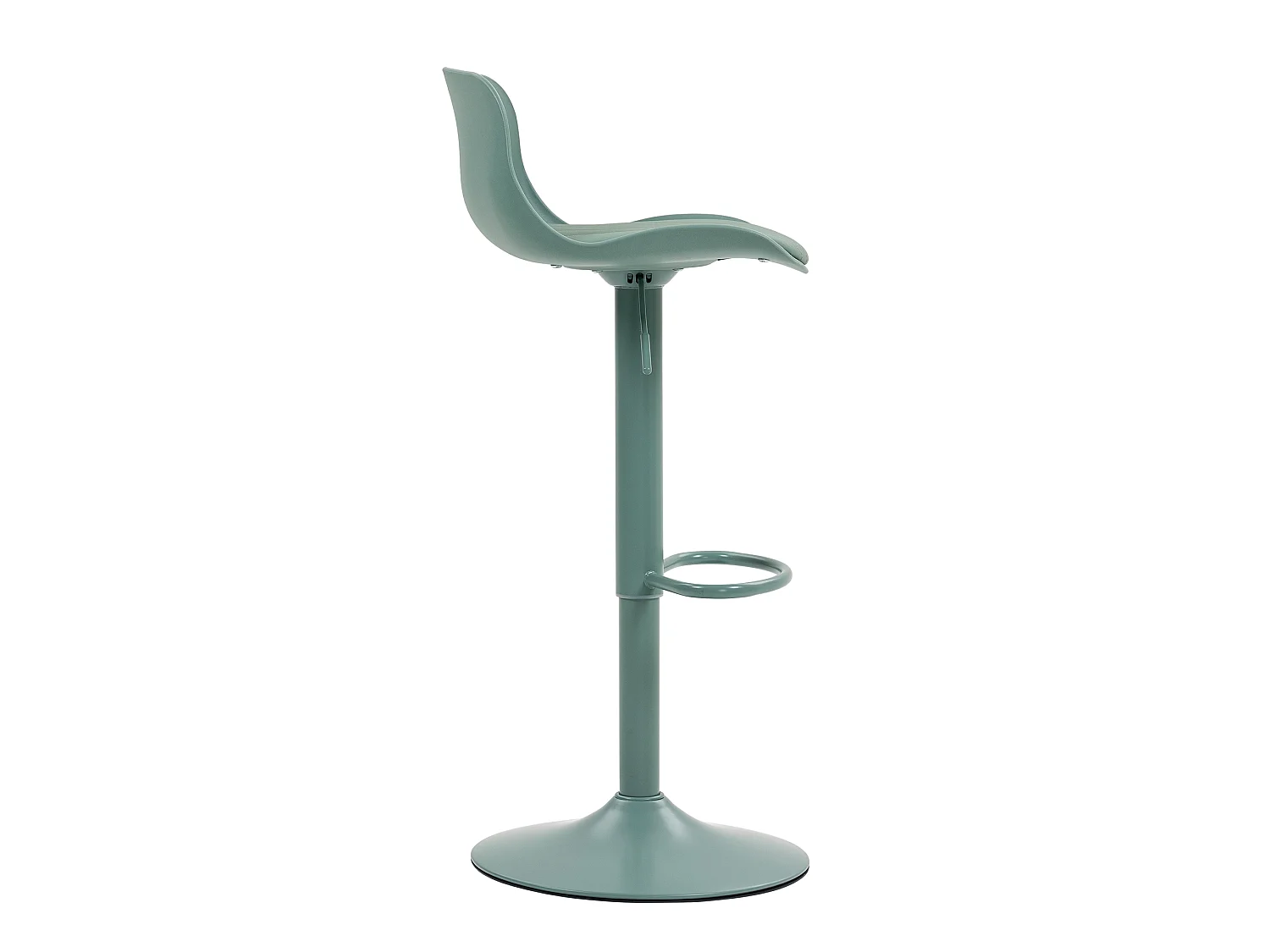Lot de 2 tabourets de bar pivotants réglables hauteur - Dossier en plastique - Vert menthe