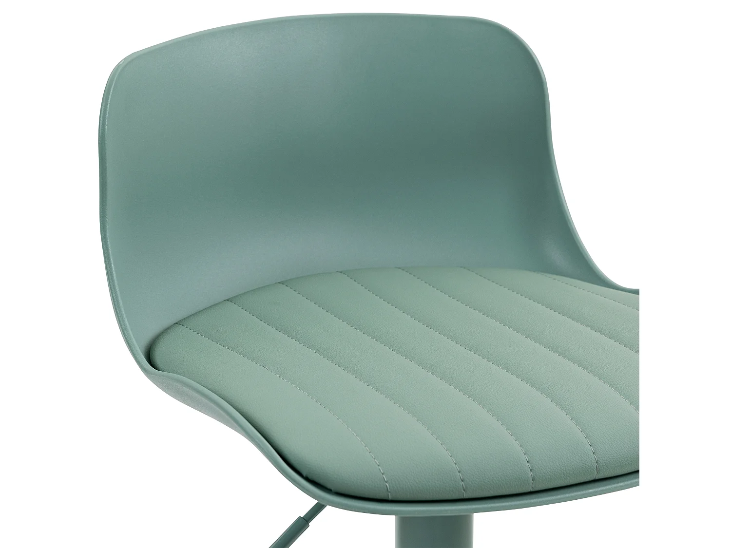 Lot de 2 tabourets de bar pivotants réglables hauteur - Dossier en plastique - Vert menthe