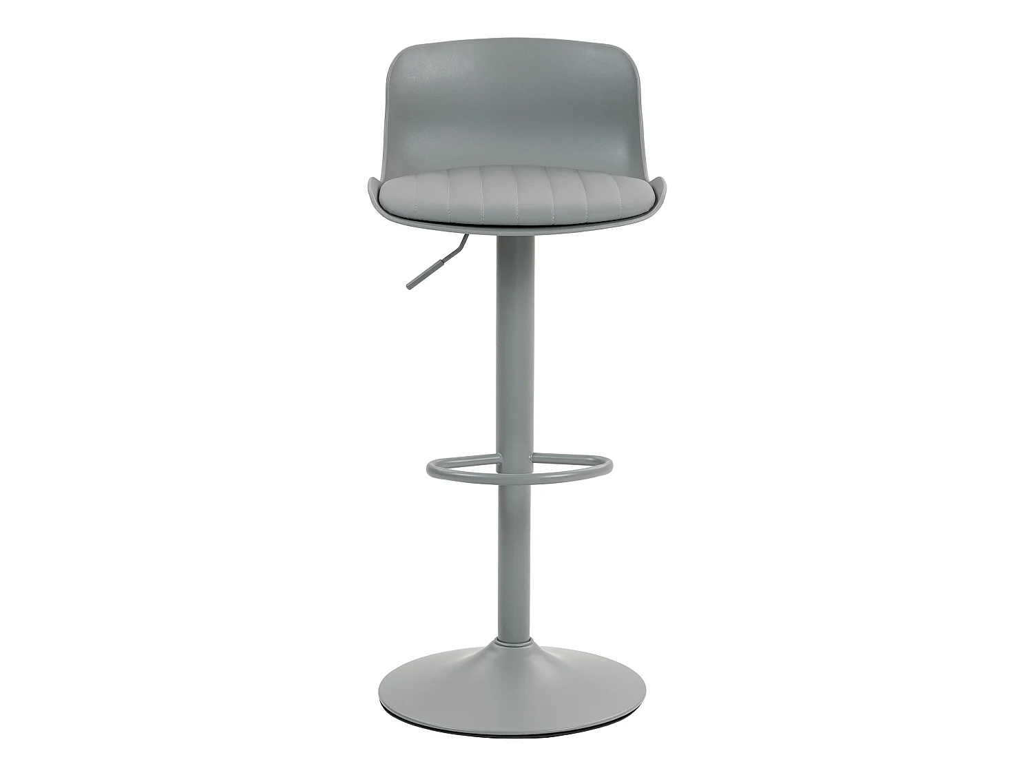 Lot de 2 tabourets de bar gris pivotants réglables hauteur - Dossier en plastique