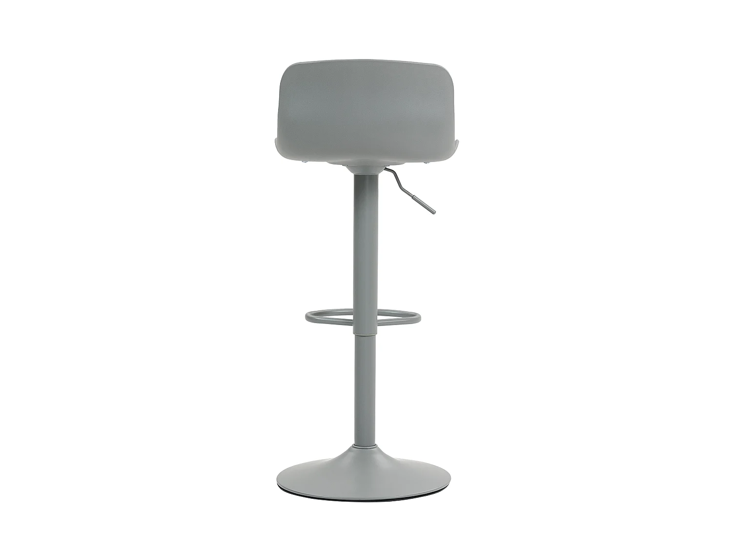 Lot de 2 tabourets de bar gris pivotants réglables hauteur - Dossier en plastique