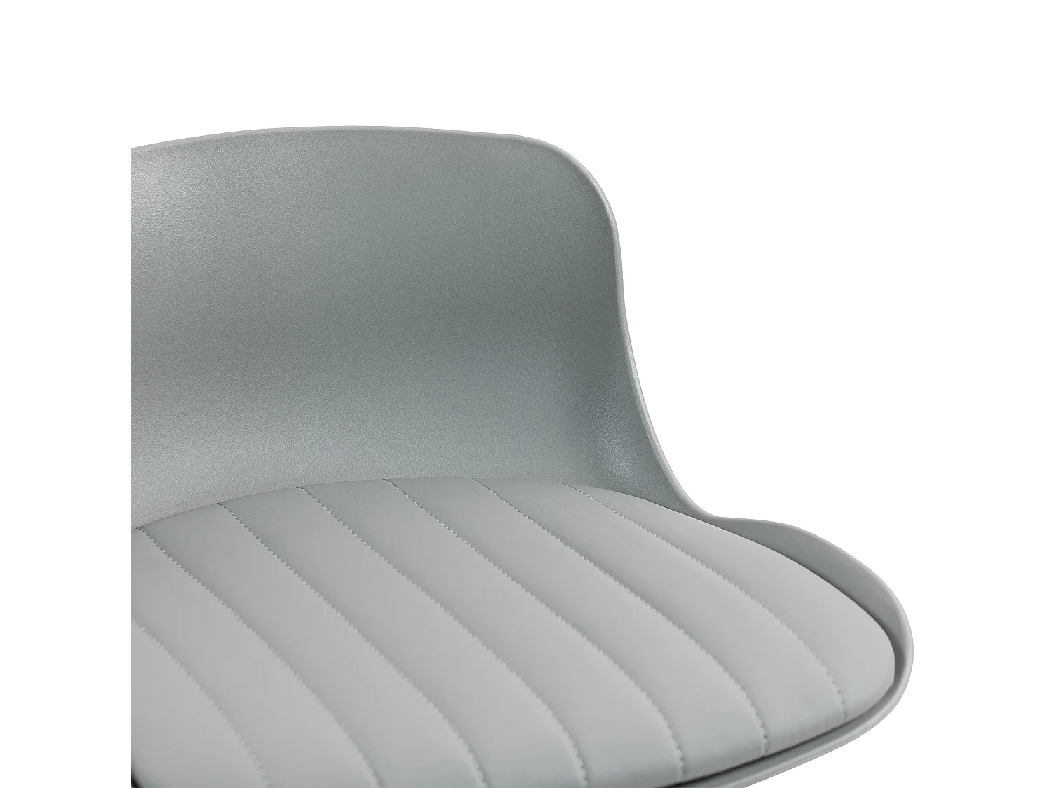 Lot de 2 tabourets de bar gris pivotants réglables hauteur - Dossier en plastique