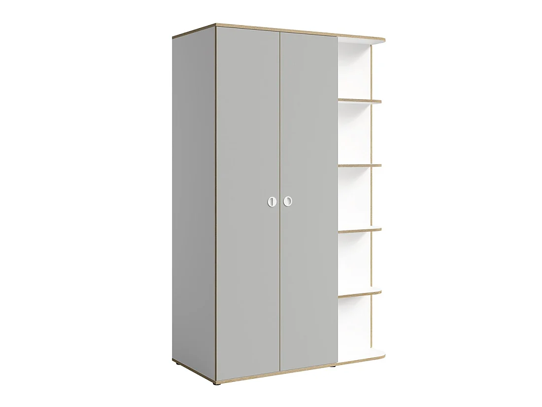 Chambre enfant complète ELYO – Bureau + Lit + Armoire avec bibliothèque