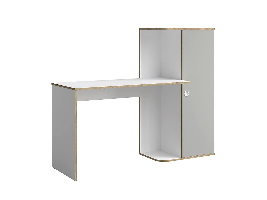 Chambre enfant complète ELYO – Bureau + Lit + Armoire avec bibliothèque