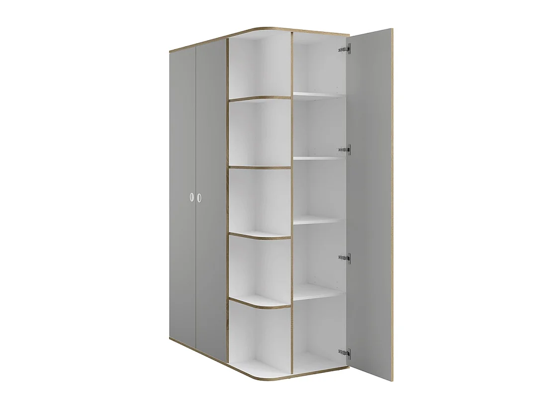 Chambre enfant complète ELYO – Bureau + Lit + Armoire avec bibliothèque